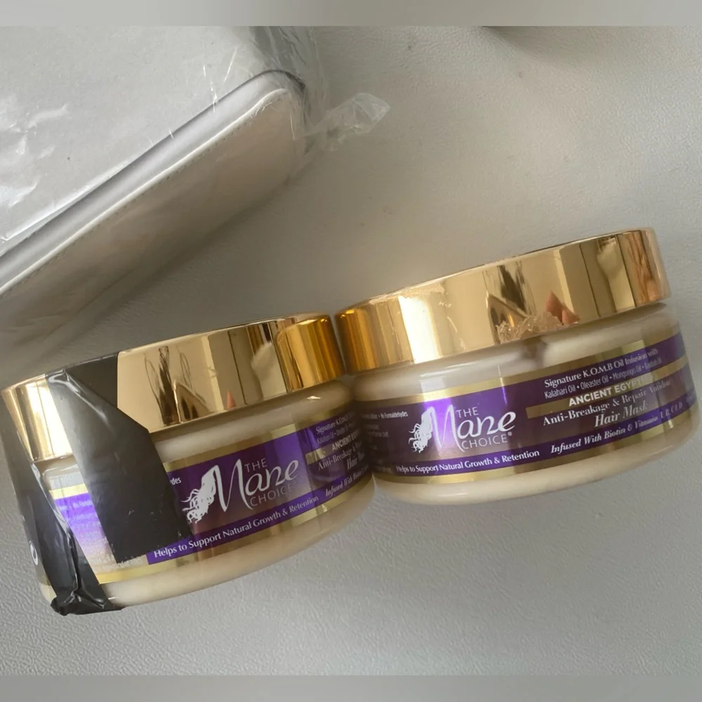 Set of 2 The Mane Choice Ancient Egyptian Hair Mask 8 oz AntiBreakage Repair NWT